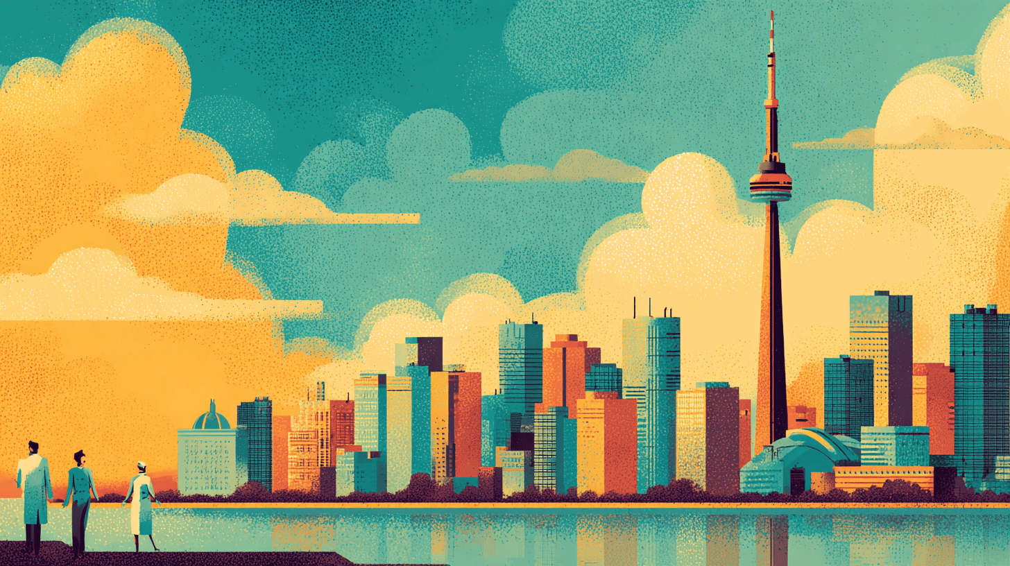 Young international travelers researching health insurance options for Canada