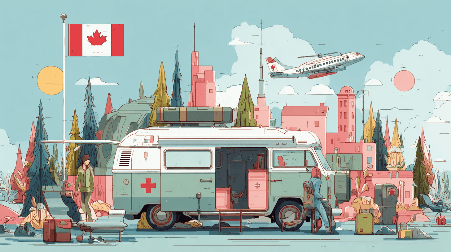 Canadian traveler consulting with doctor about pre-existing conditions before travel