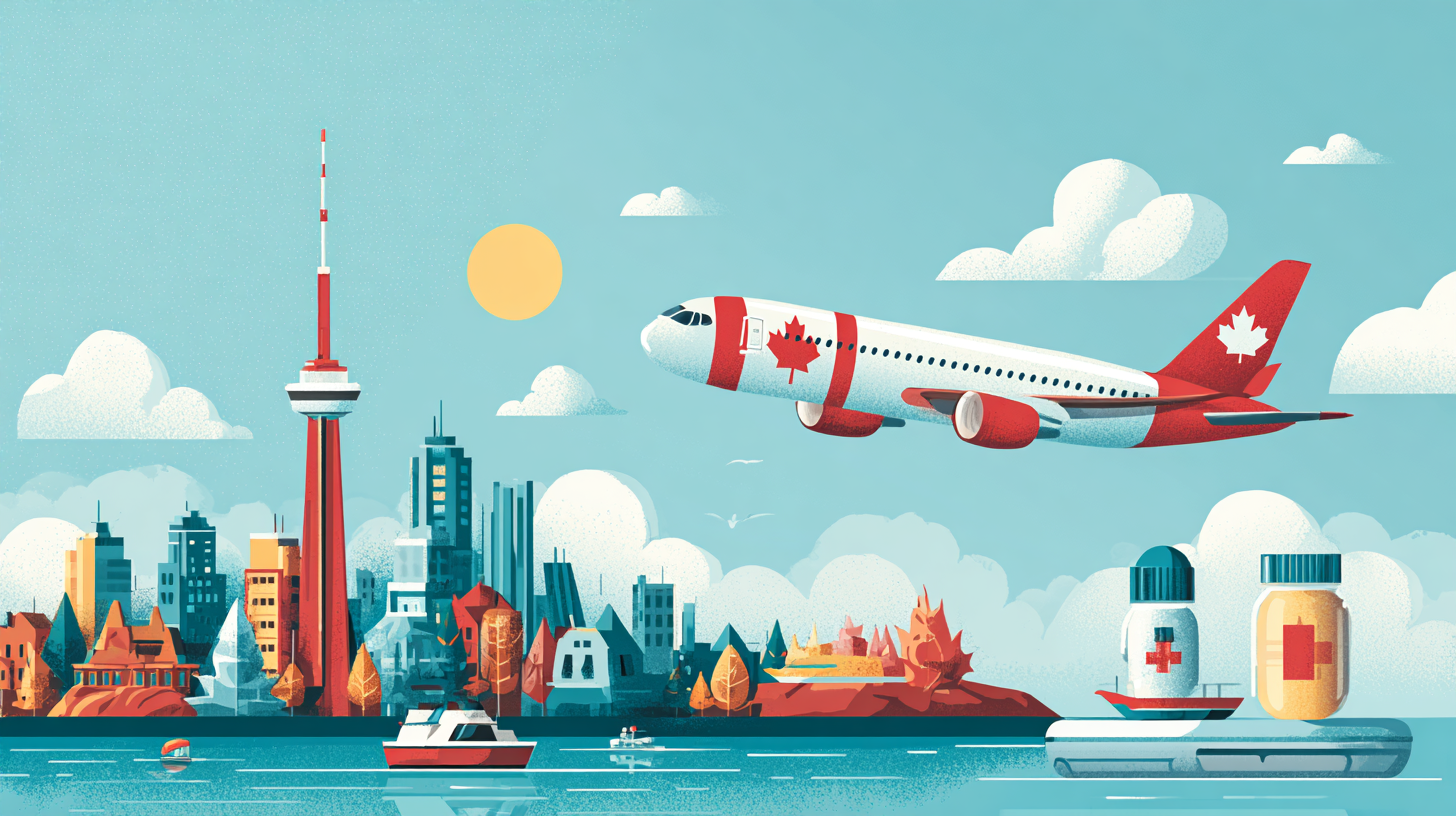 Traveler with diabetes navigating airport security in Canada