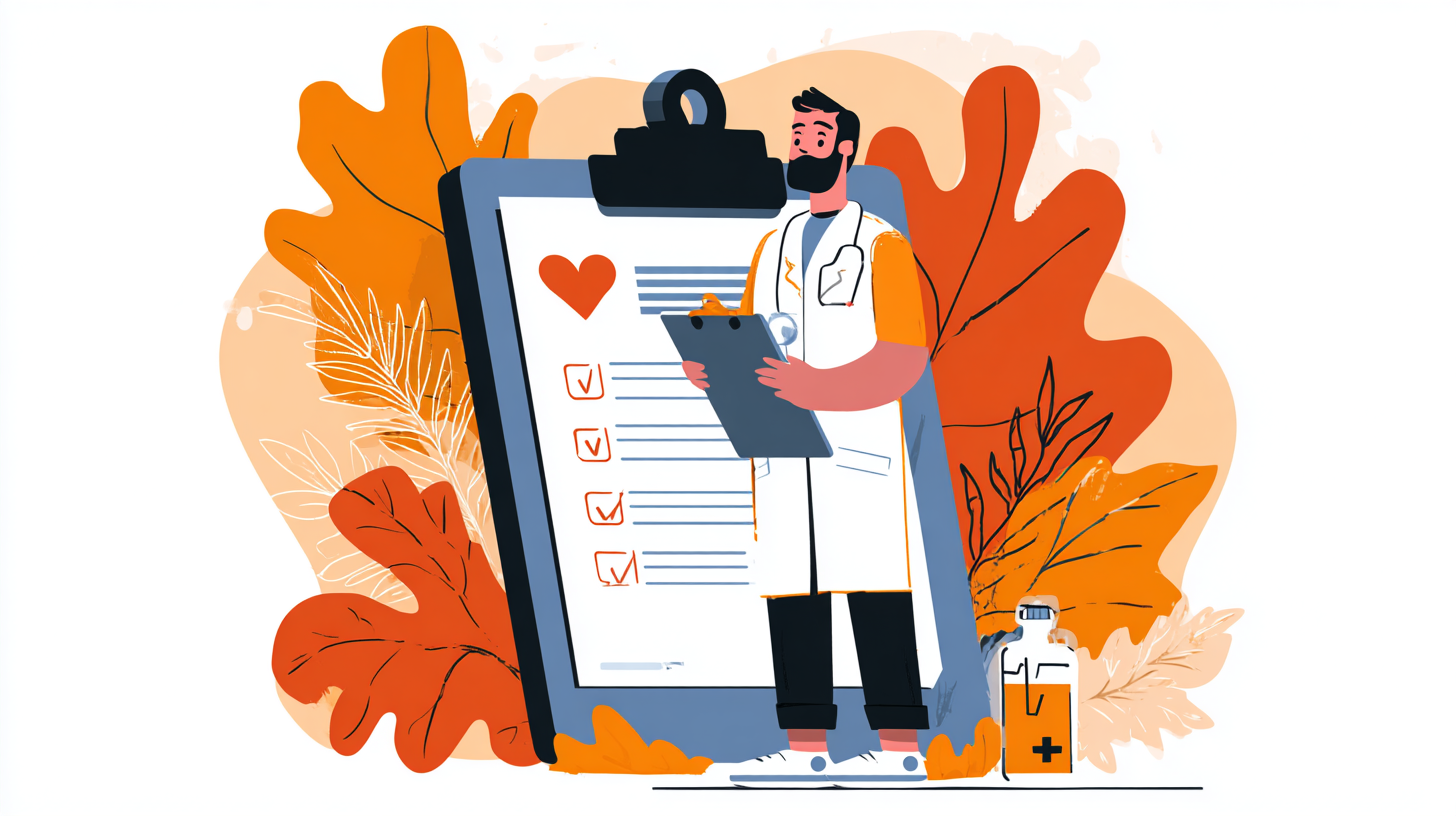 Medical professional reviewing patient records for second opinion service