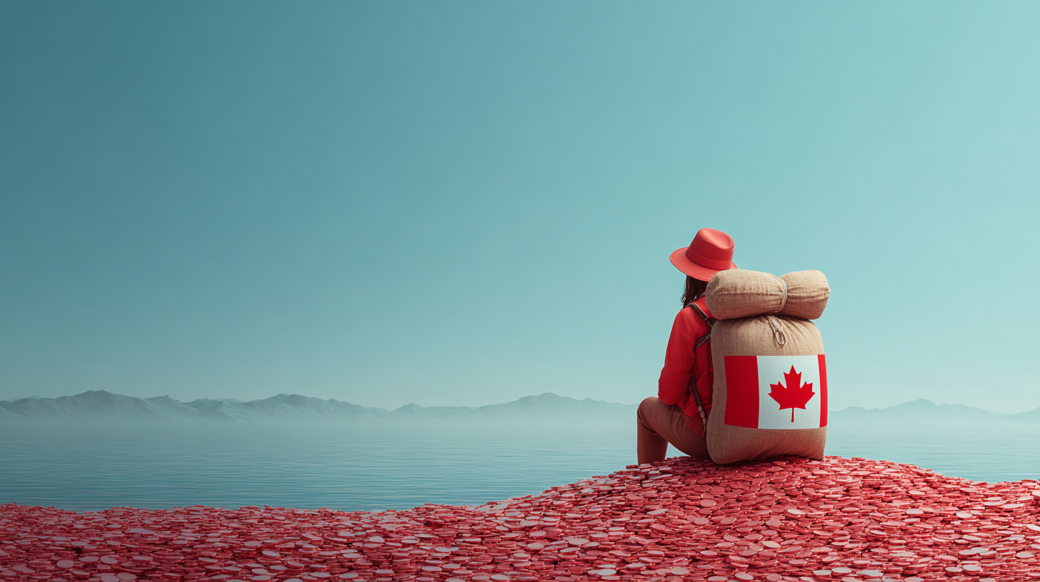 Elderly couple reviewing Super Visa insurance monthly payment documents