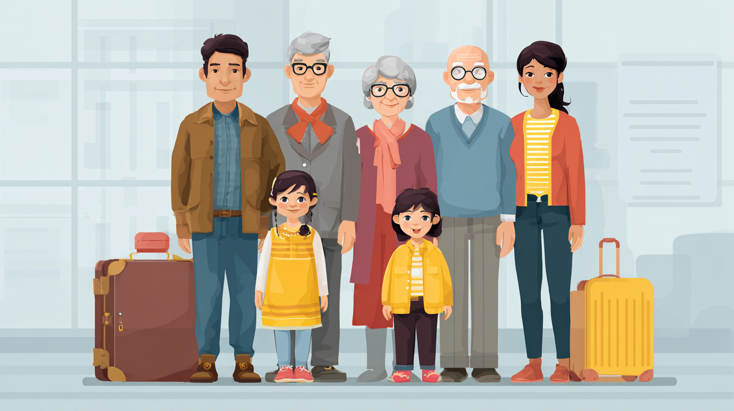 Organized Super Visa application documents and medical insurance policy