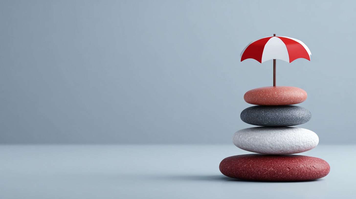 Employee benefits pyramid showing three layers of coverage