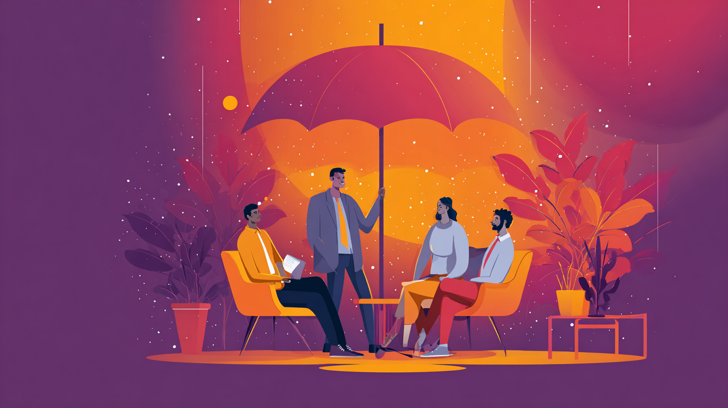 Diverse employees selecting personalized health benefits on digital devices