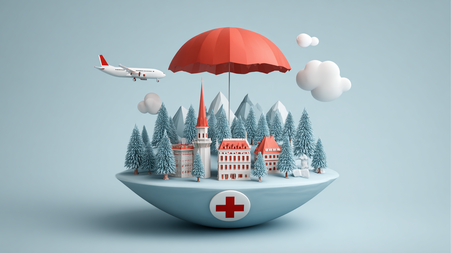 Canadian couple checking travel insurance details for weekend trip to United States