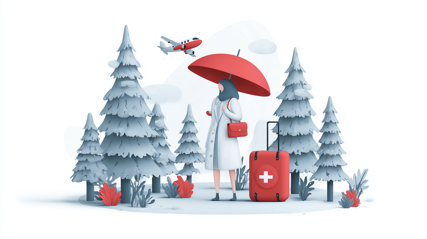 Travel insurance policy document with coverage details for Canadian visitors