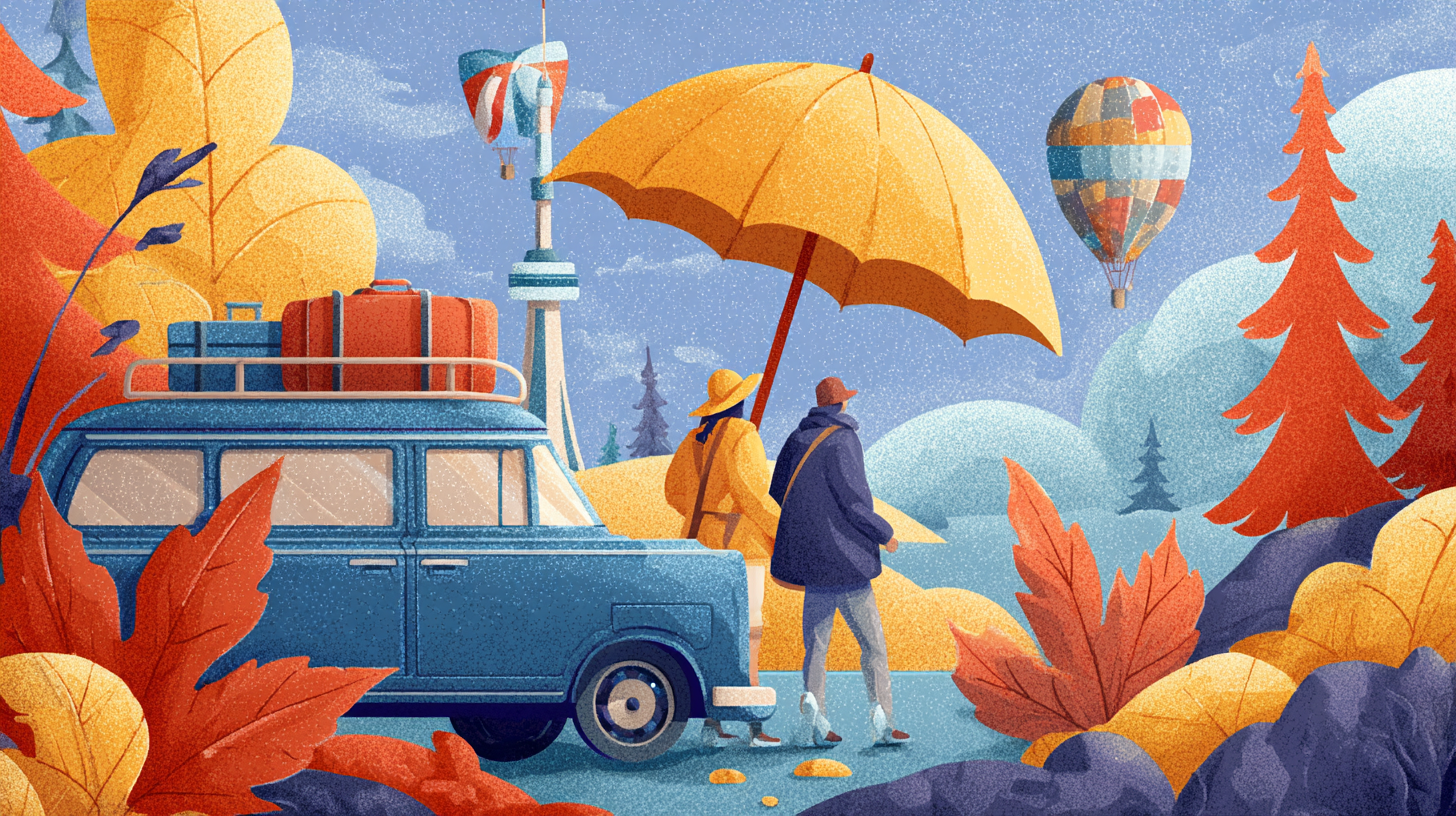 Canadian traveler with luggage facing flight cancellation notice at airport