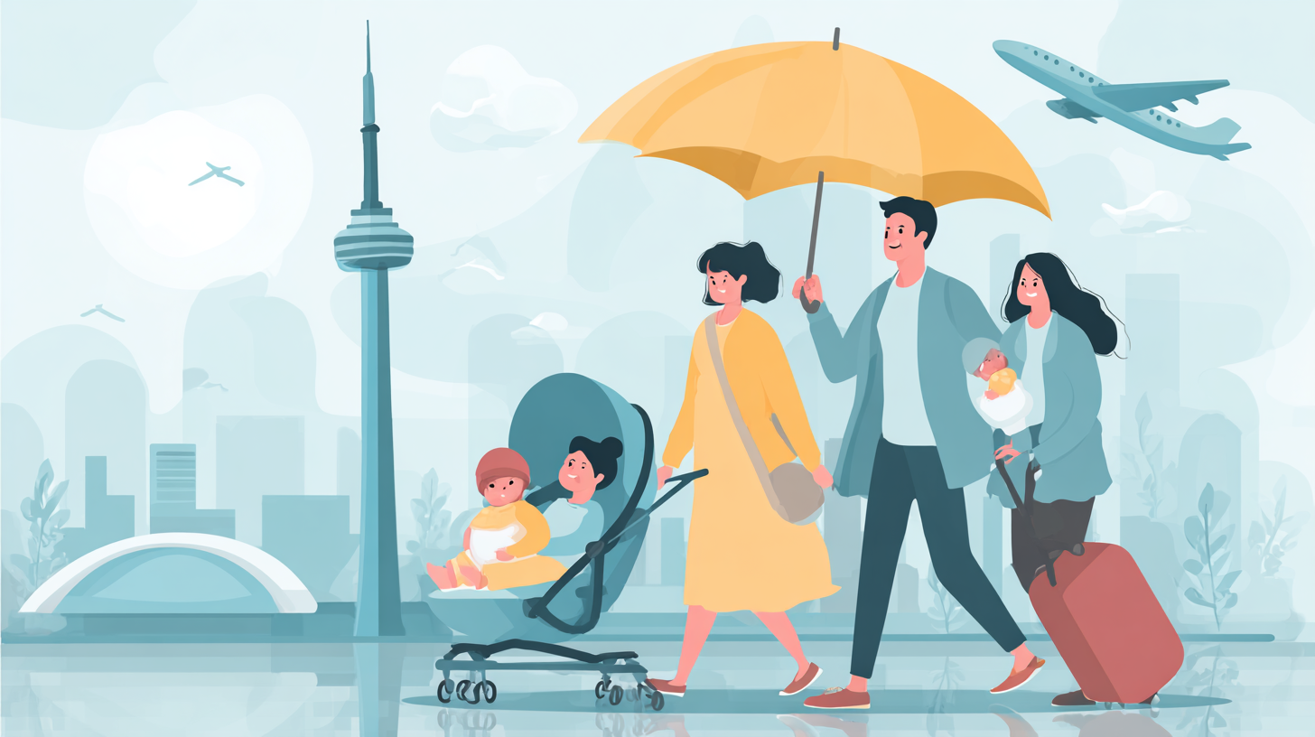 Pregnant woman reviewing travel insurance documents