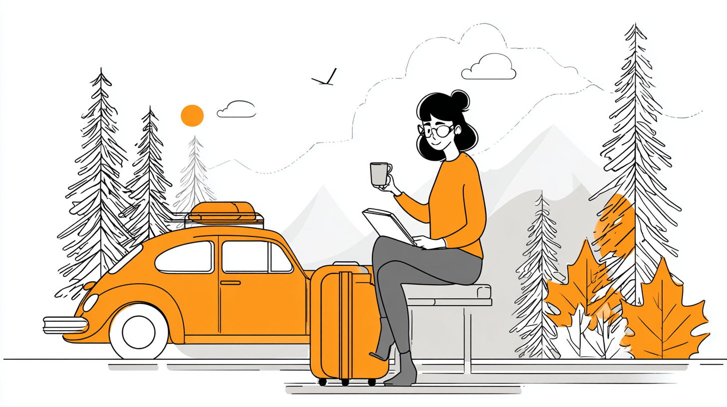 Traveler using telemedicine service from hotel room