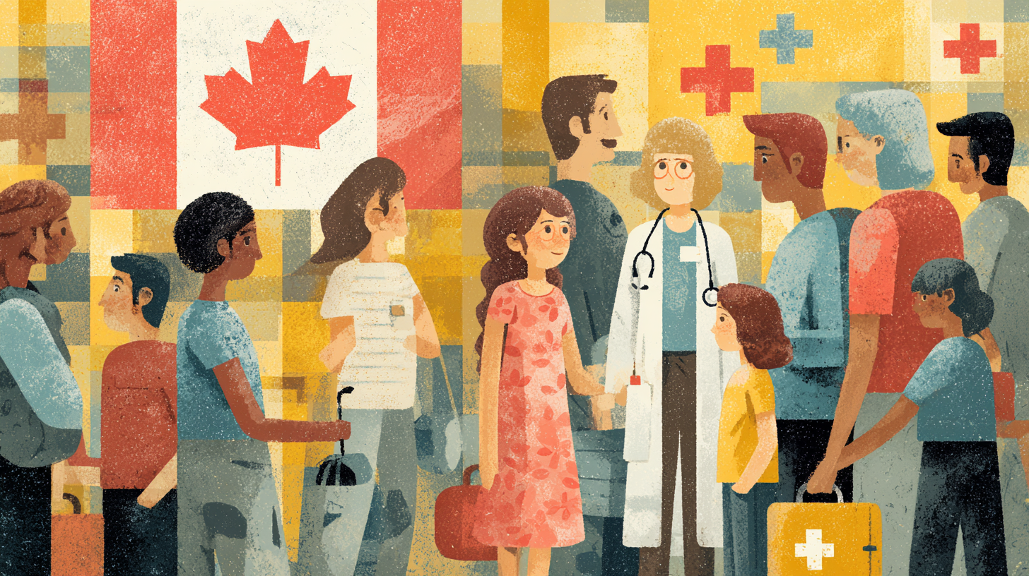 Canadian insurance broker helping client with guaranteed issue life insurance application