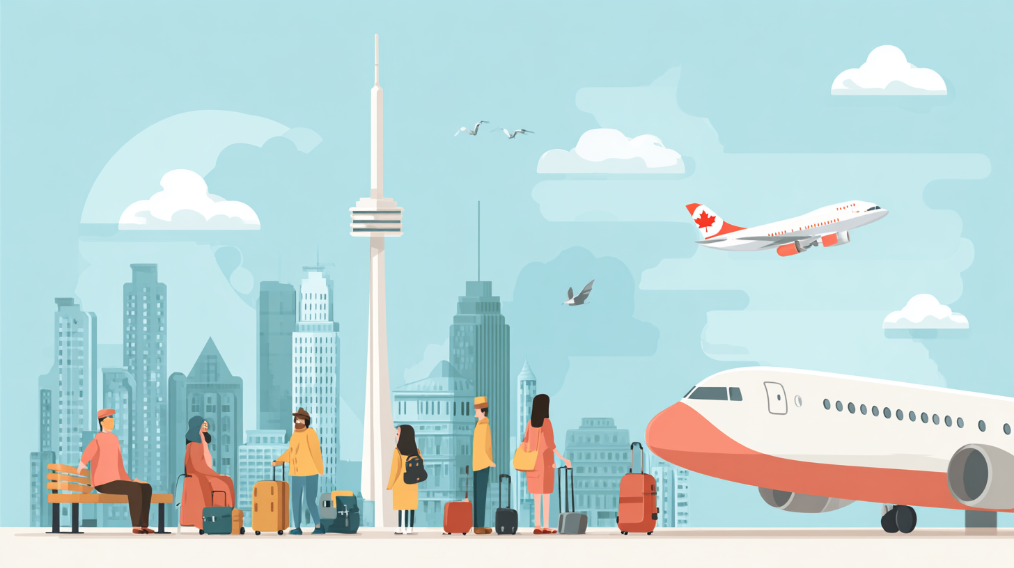 Canadian travelers reviewing group travel insurance documents