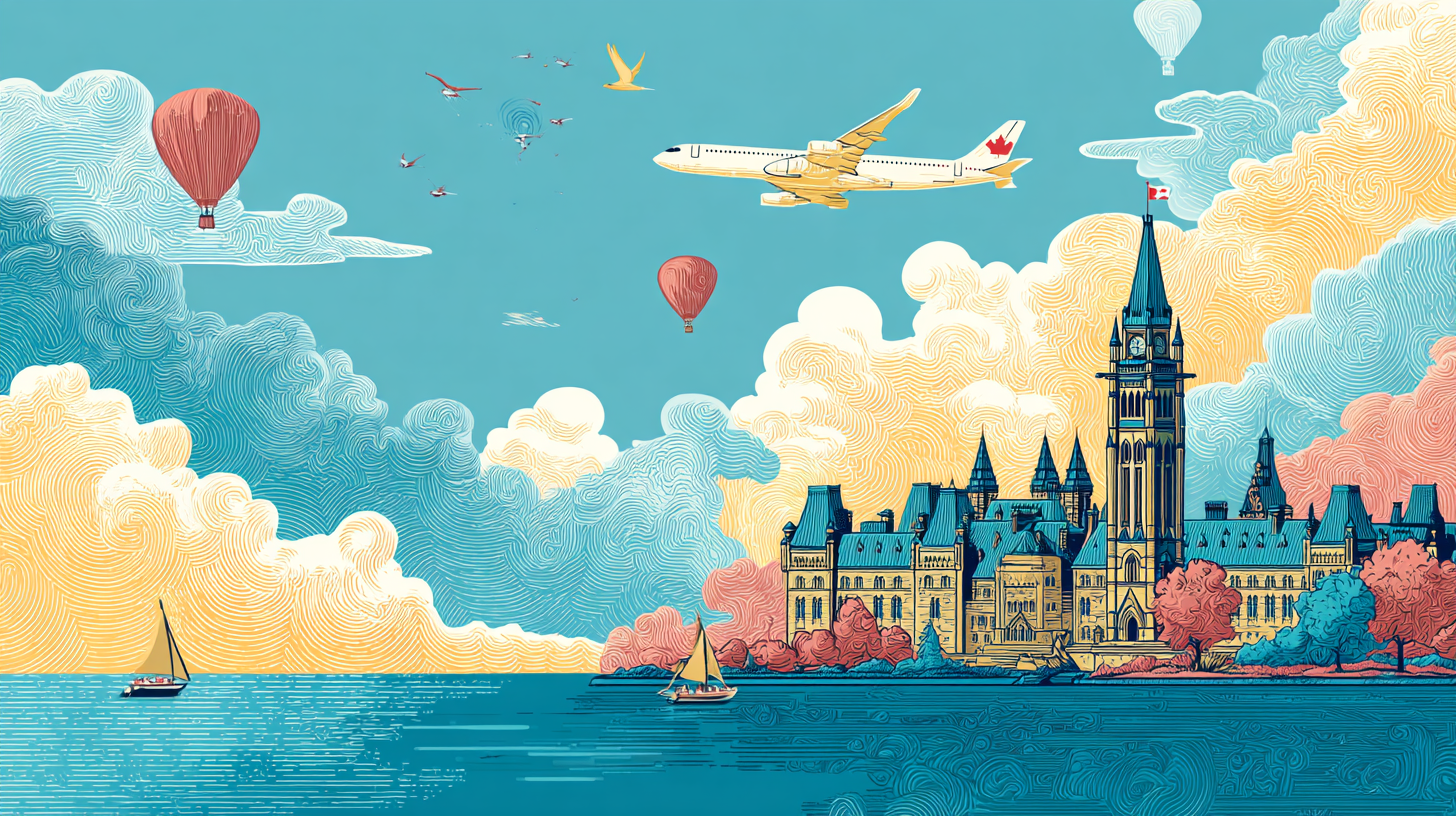 Canadian traveler looking at travel insurance documents for short trip protection
