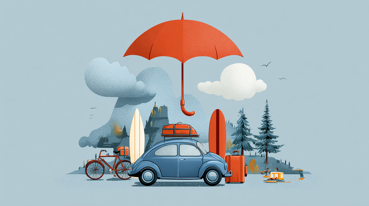 Family getting travel insurance quote online for weekend trip protection