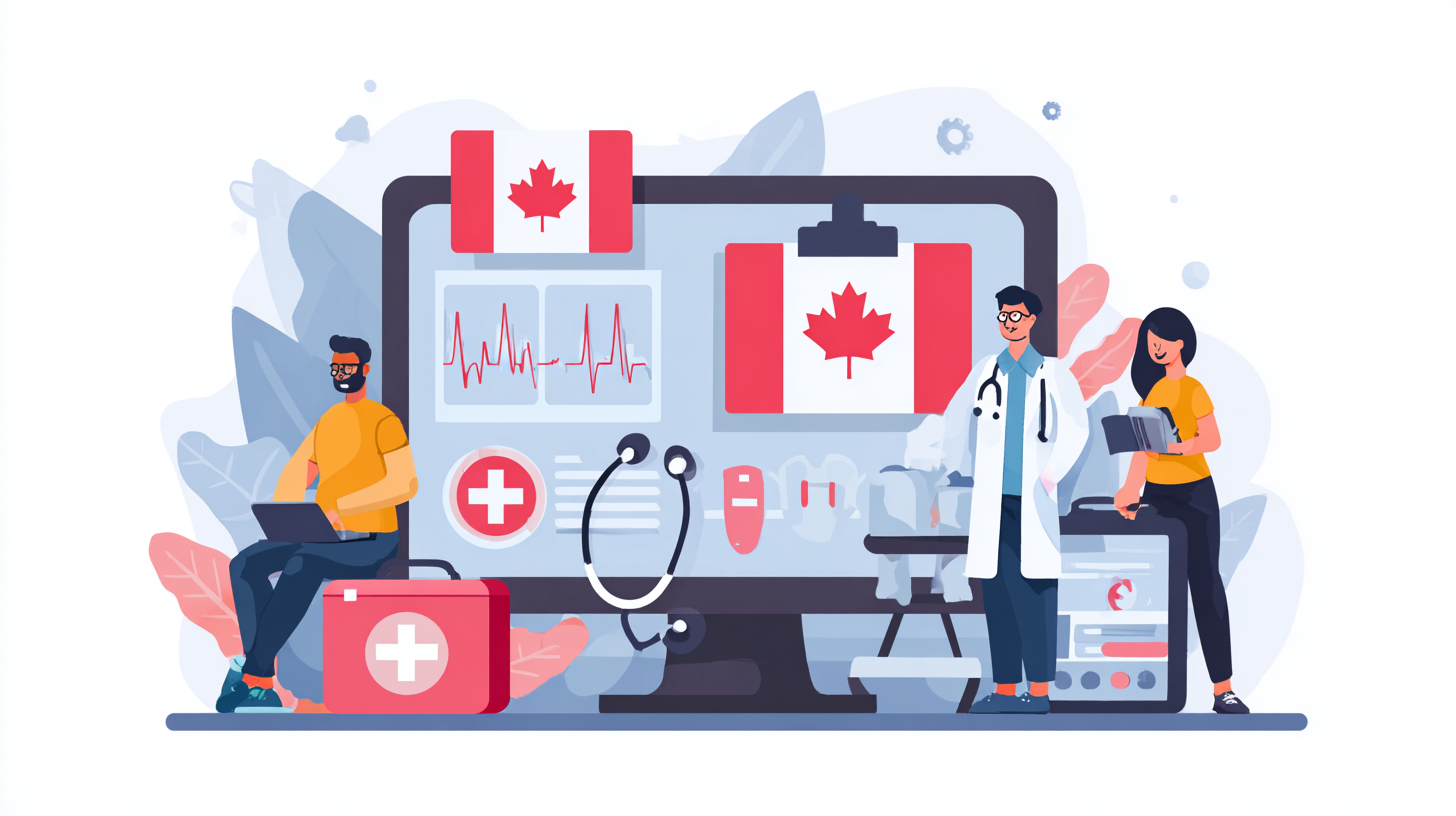 Small business employee using digital tools to manage health benefits