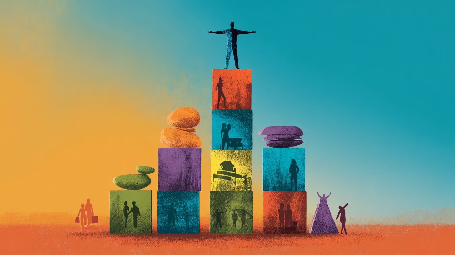 Employee benefits pyramid structure showing the three layers of protection