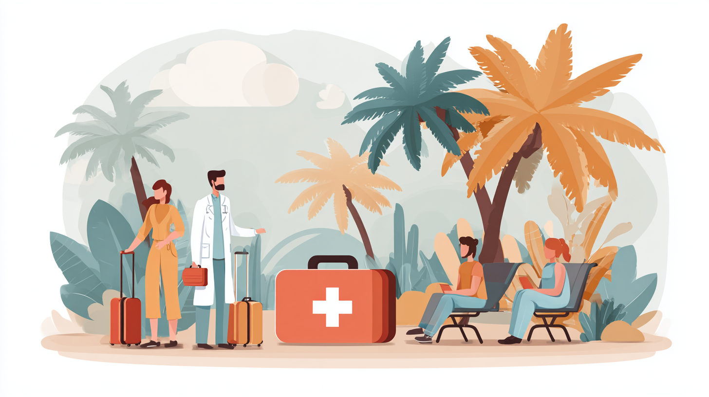 HR manager reviewing group travel insurance policy with benefits consultant