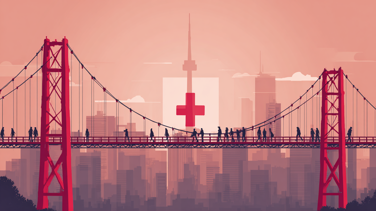Newcomer healthcare timeline showing 3-month waiting period and insurance options