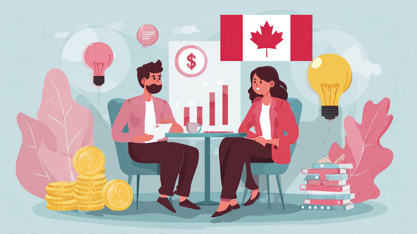 Canadian small business owner reviewing blended benefits plan options