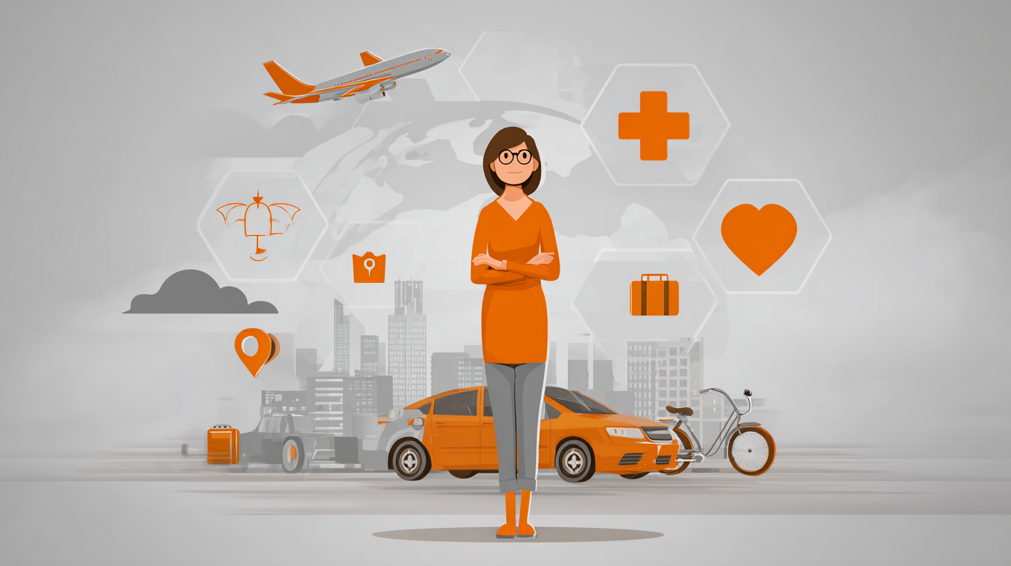 Canadian traveler checking travel insurance documents before trip