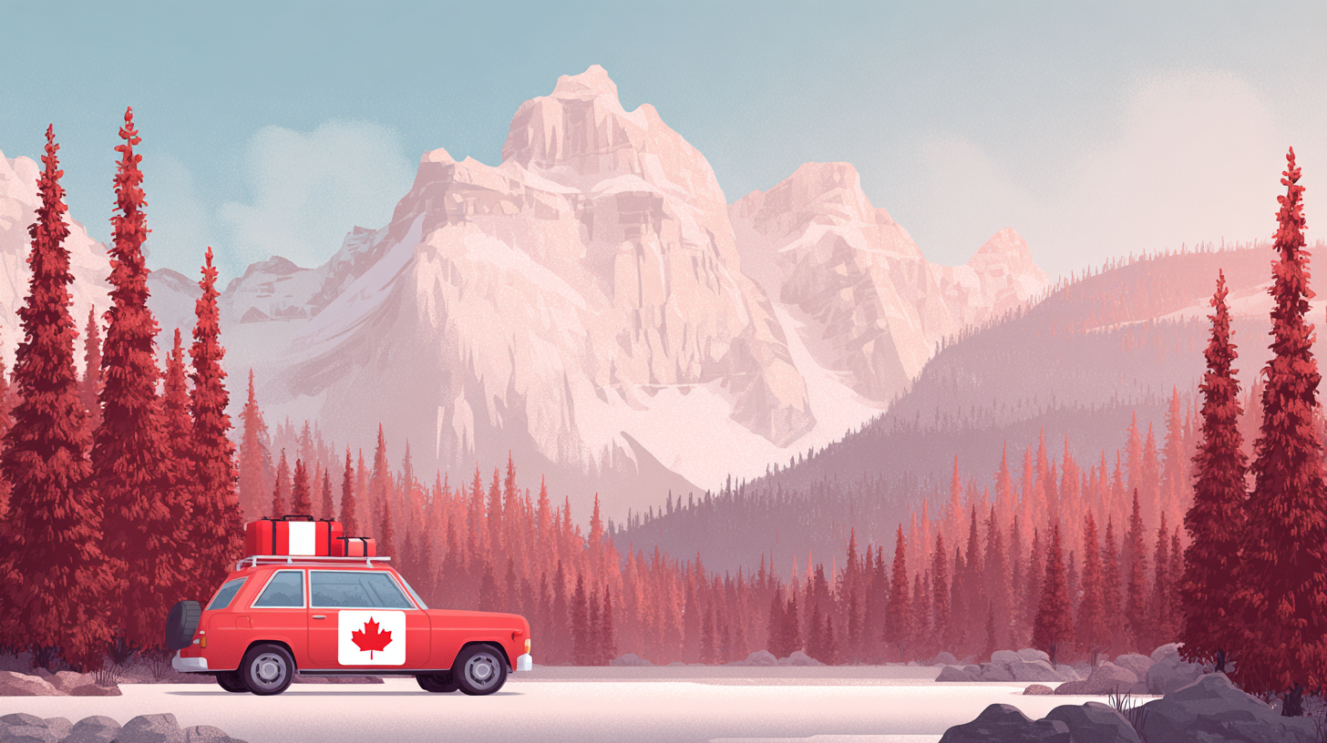 Canadian traveler checking travel insurance documents before international trip