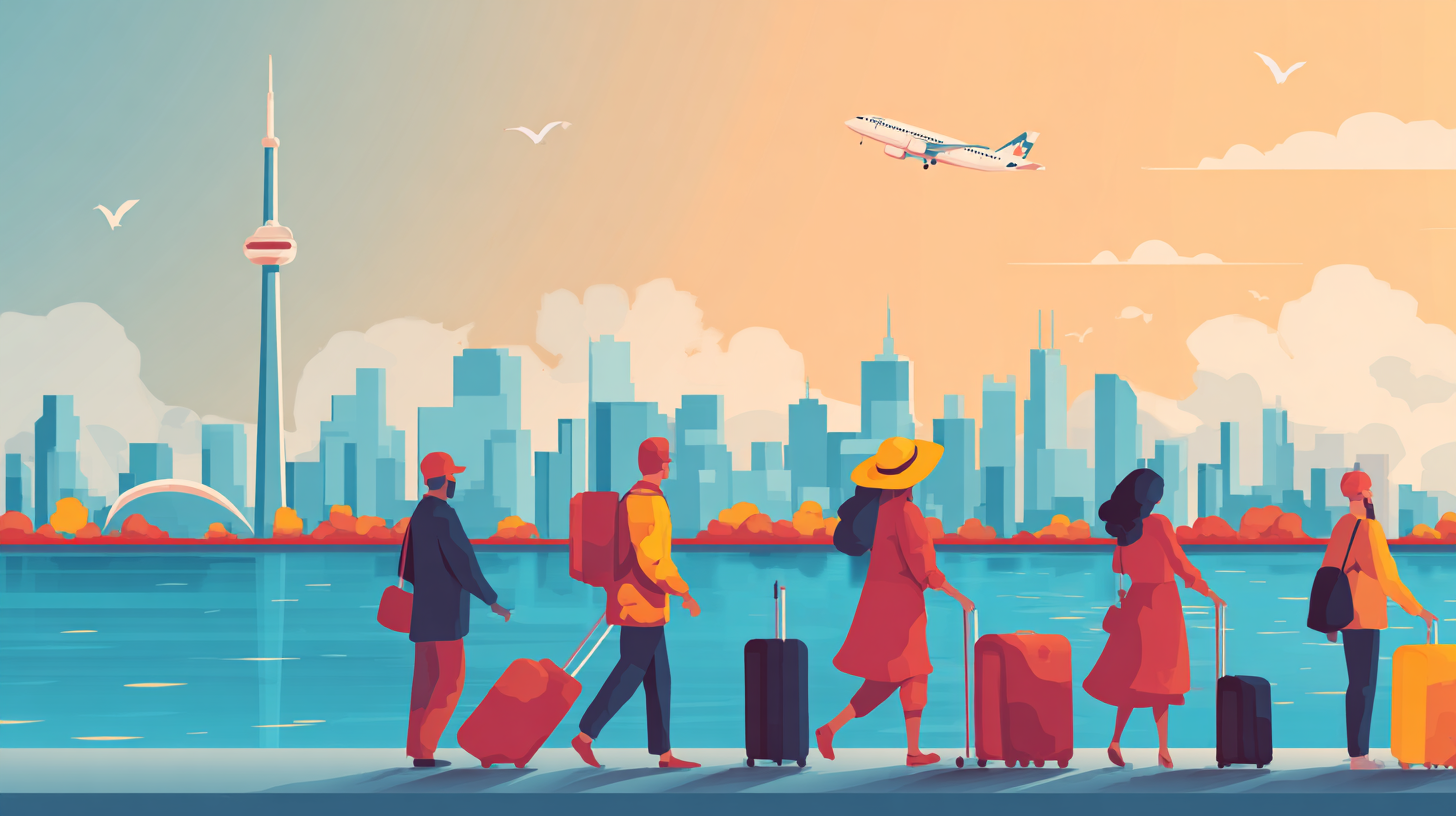 Group leader explaining travel insurance details to attentive travelers