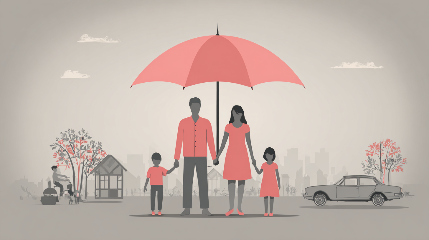 Canadian family discussing term life insurance options with financial advisor