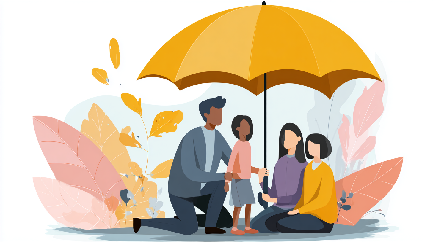 Canadian family protected by Desjardins disability insurance coverage