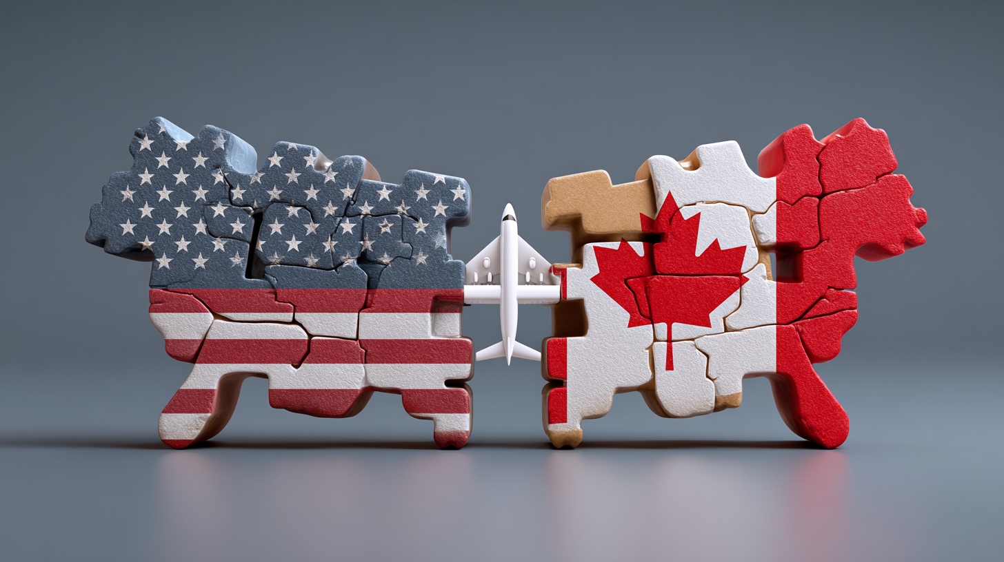 Canadian traveler checking travel insurance documents before trip to USA