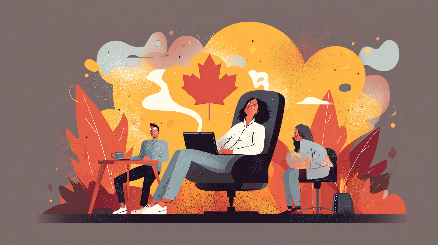 Employee accessing mental health benefits through digital app