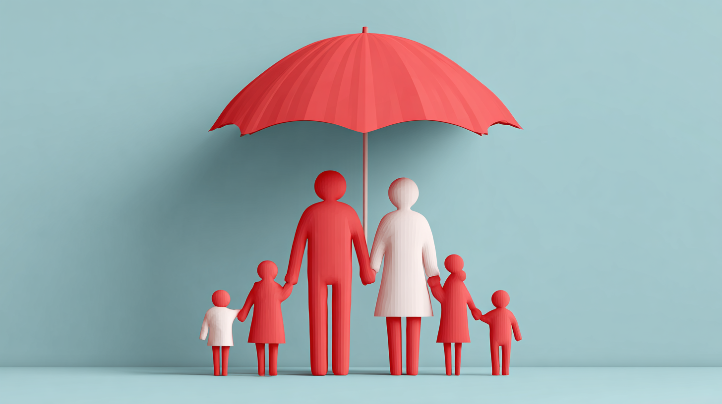Canadian family protected by term life insurance