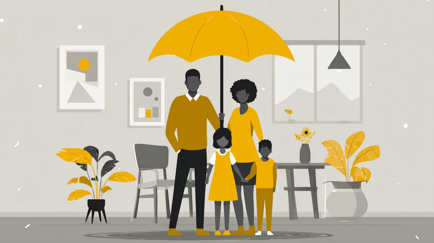 Canadian family discussing term life insurance options