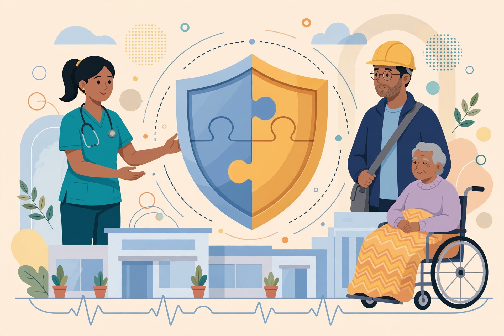 Canadian hospital and medical insurance concept for international foreign workers