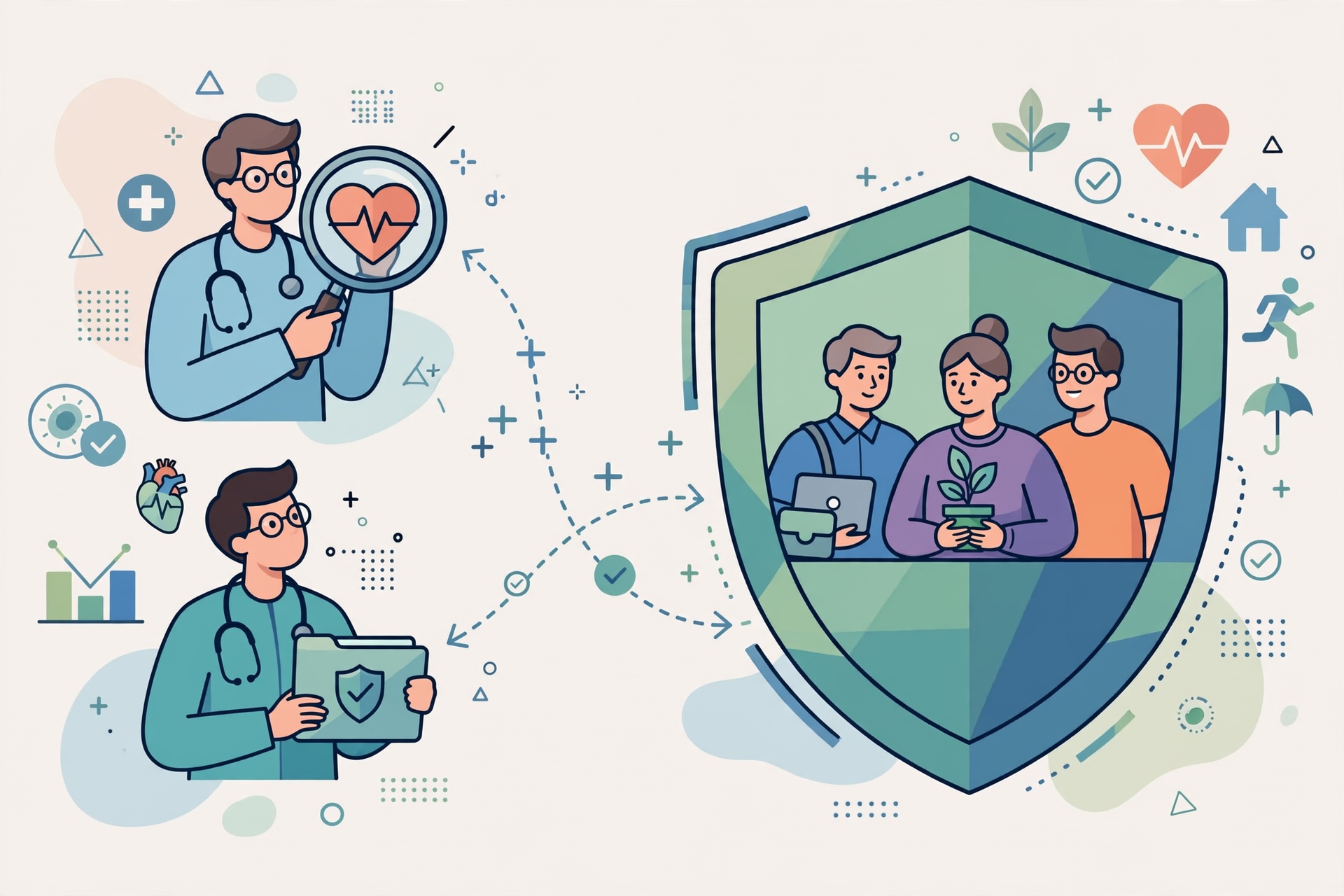 Medical professional reviewing clinical records for a medical second opinion benefit