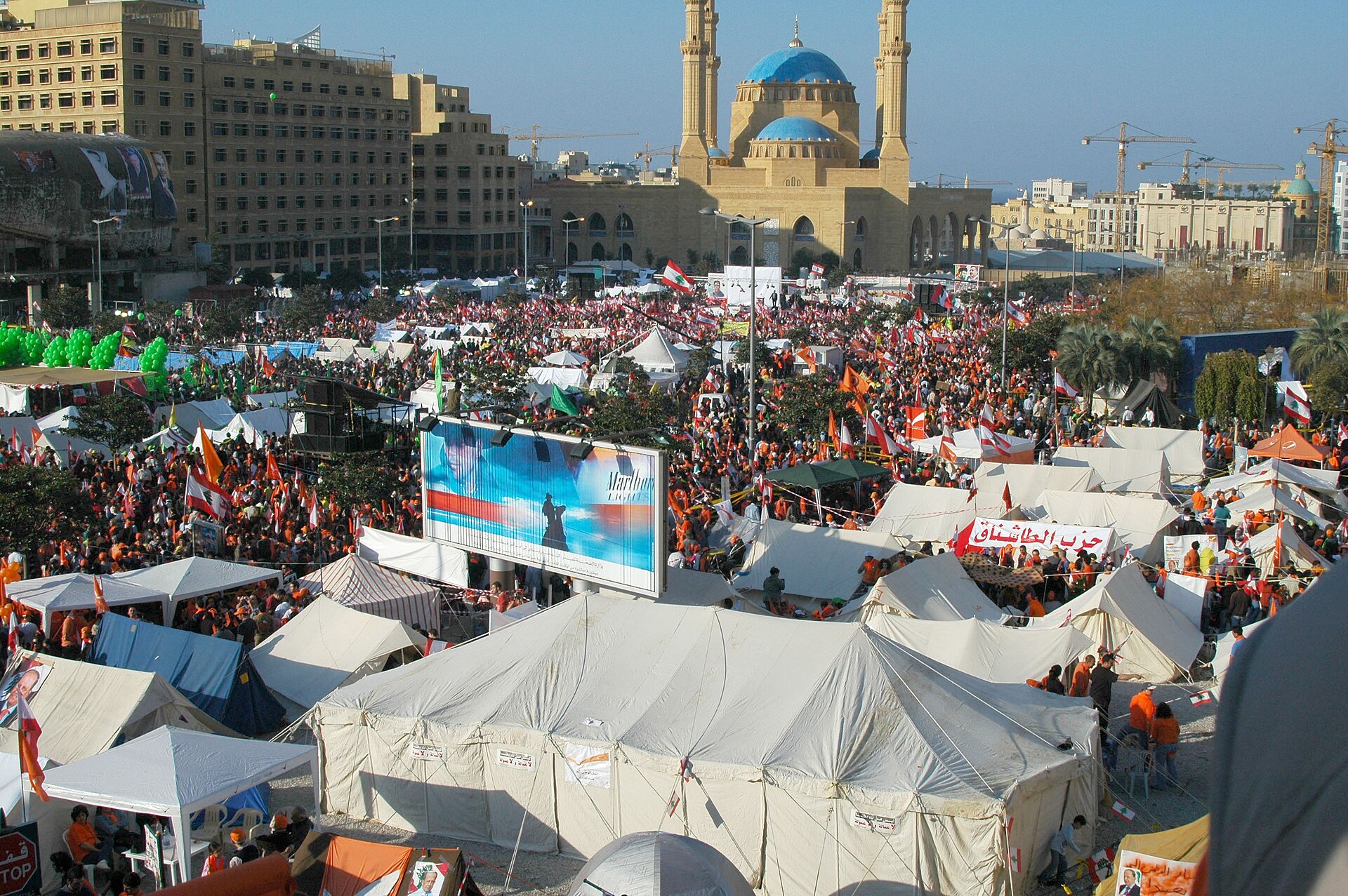 Dec 10 2006 anti-government/pro-Syrian rally in Beirut, Lebanon.