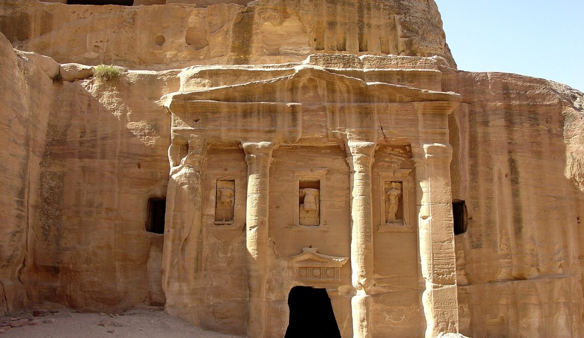 Façade of the Roman Soldier Tomb in Petra. — Jordan