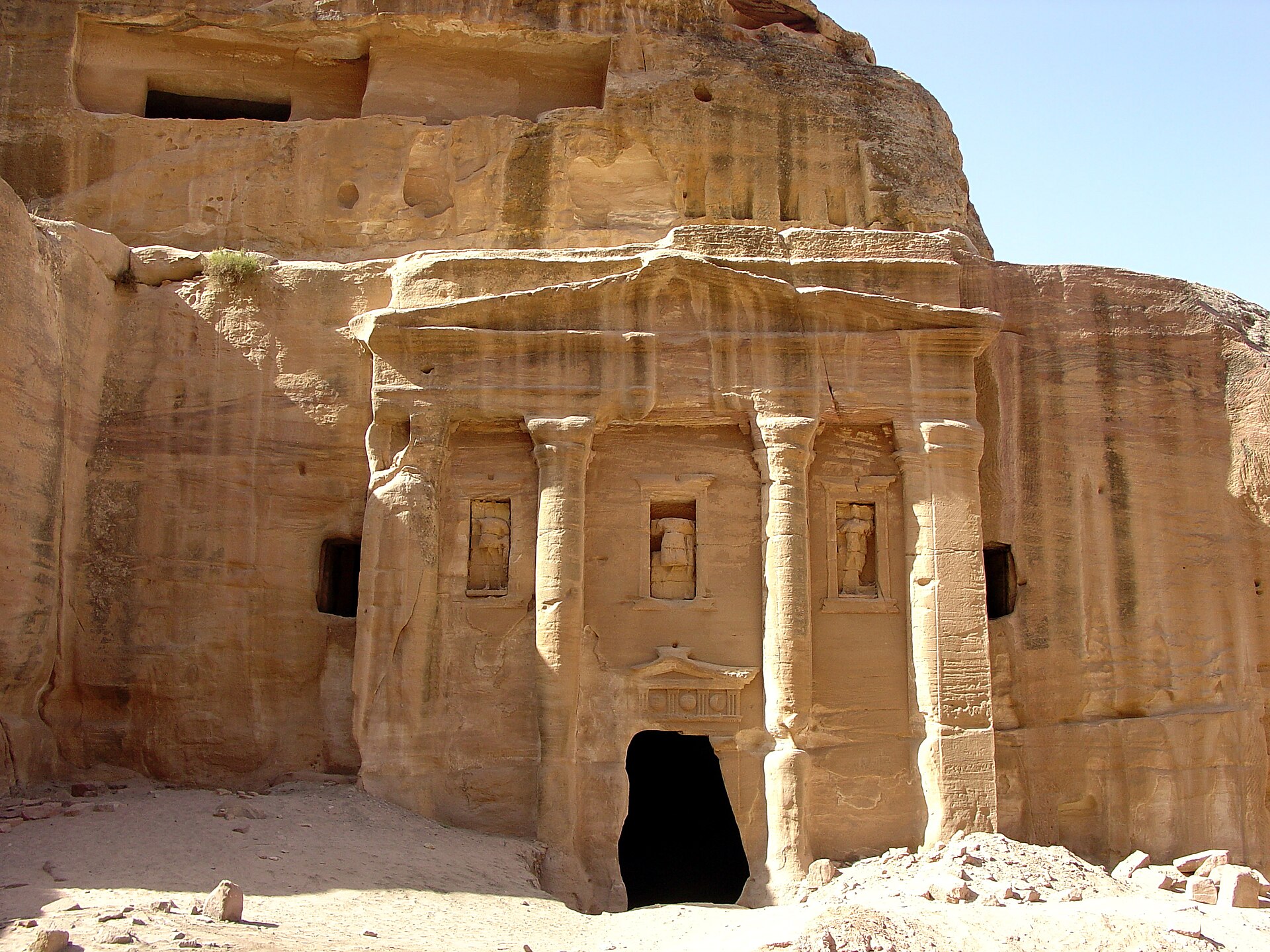 Façade of the Roman Soldier Tomb in Petra. — Jordan