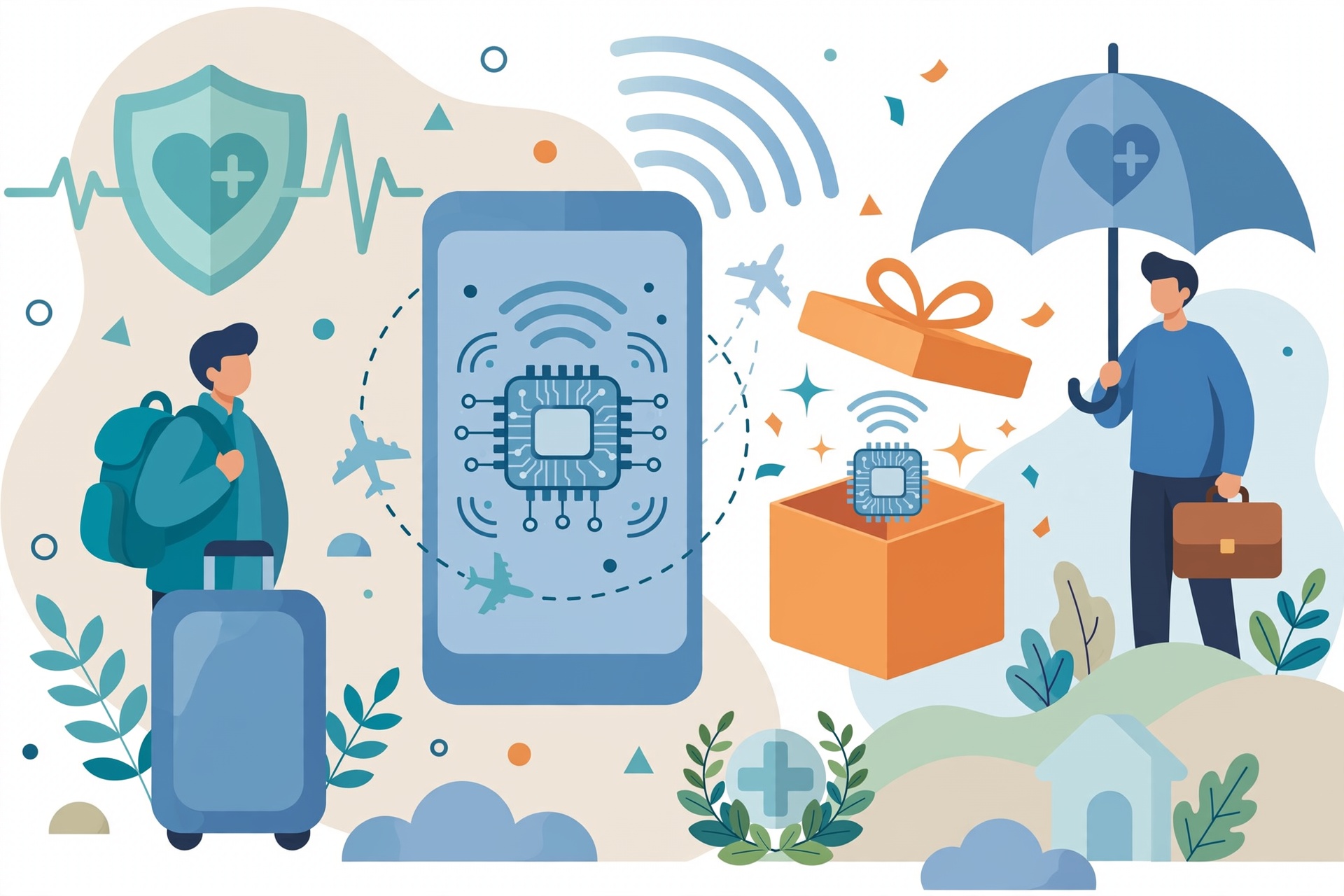 Canadian traveller reviewing travel insurance coverage and itinerary documentation