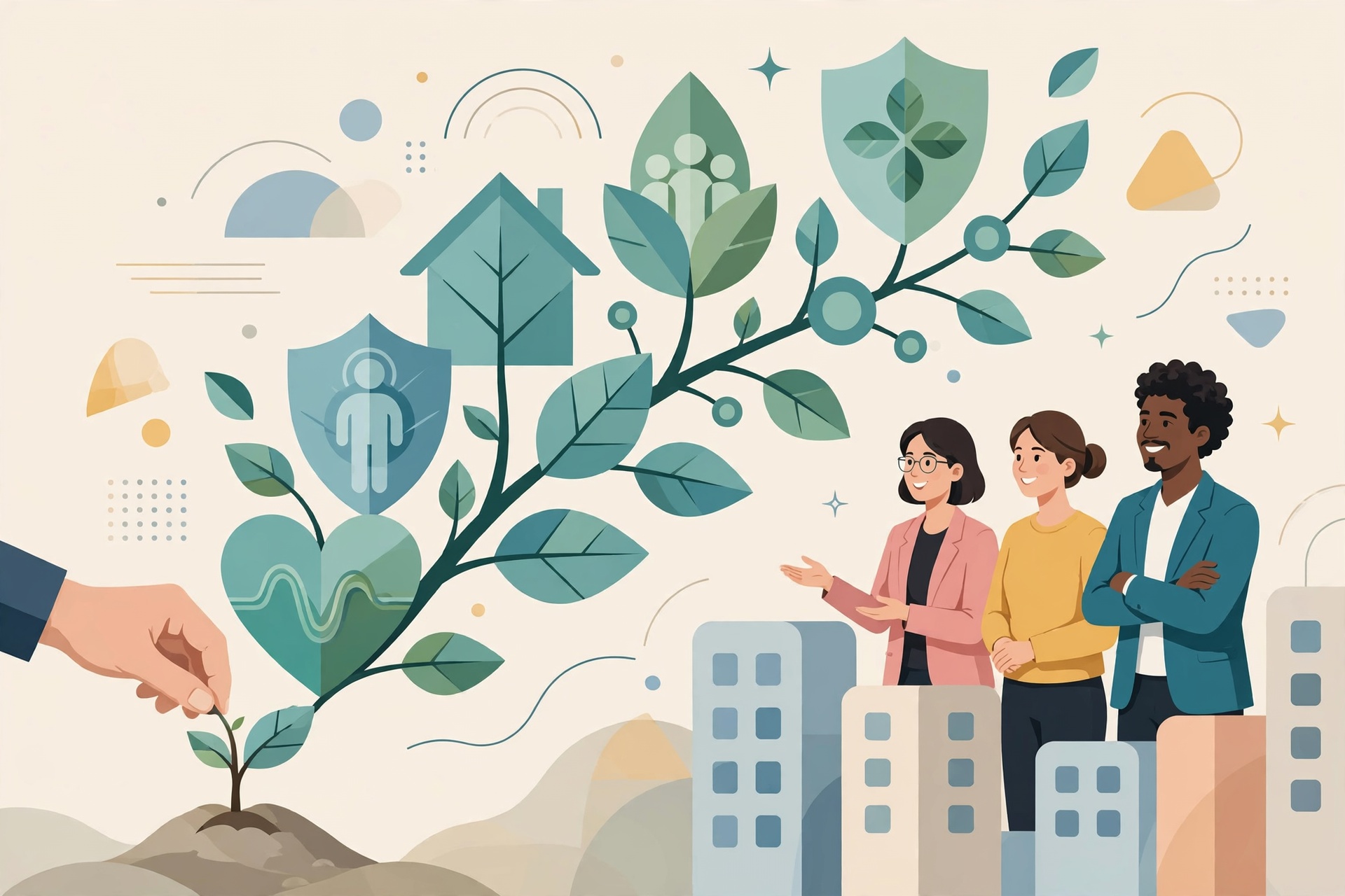 Team collaboration and corporate health benefits consultation in Canada